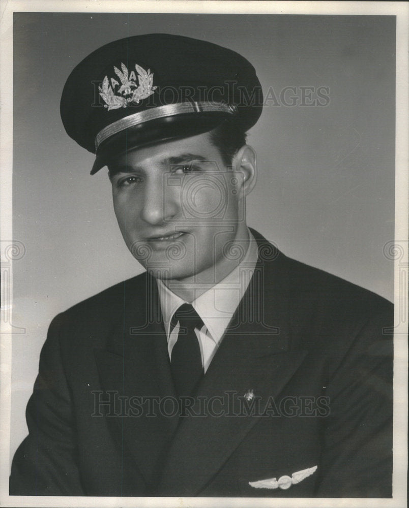 1957 Press Photo Michael Edward Petite Promoted To Flight Engineer - Historic Images