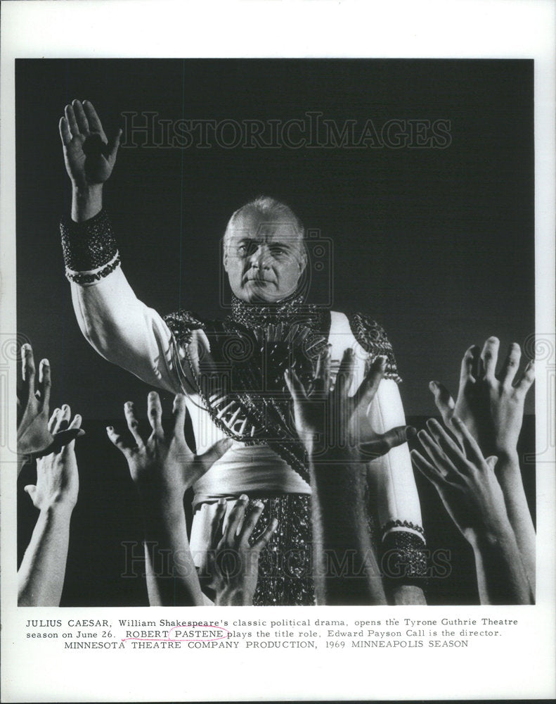 1969 Robert Pastene plays title role in Julius Caesar. - Historic Images