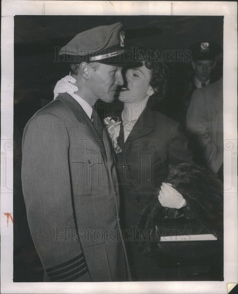 1953 Pamela Martin arrives at the &quot;best airport&quot; of all - Midway. - Historic Images