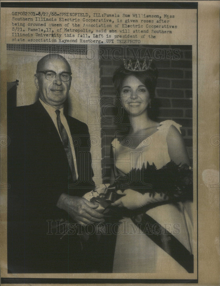 1968 Pamela Sue Williamson, Miss Southern Ill. Electric Cooperative. - Historic Images