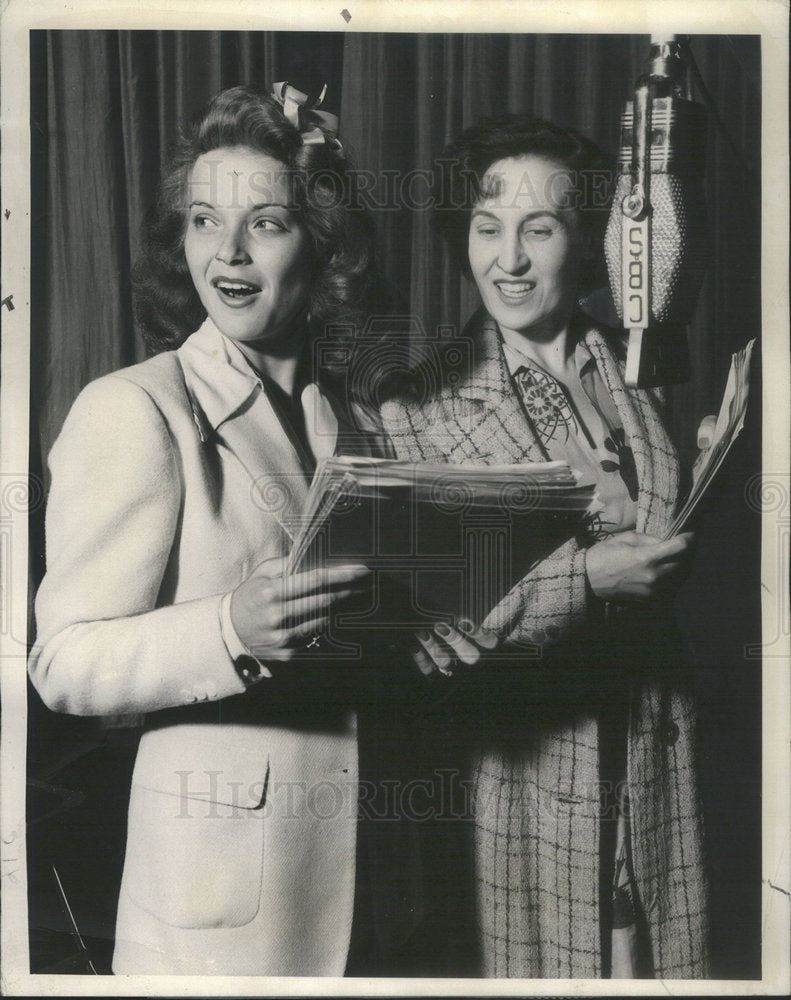 1943 Nan Grey and Virginia Sale radio stars of "Those We Love" - Historic Images