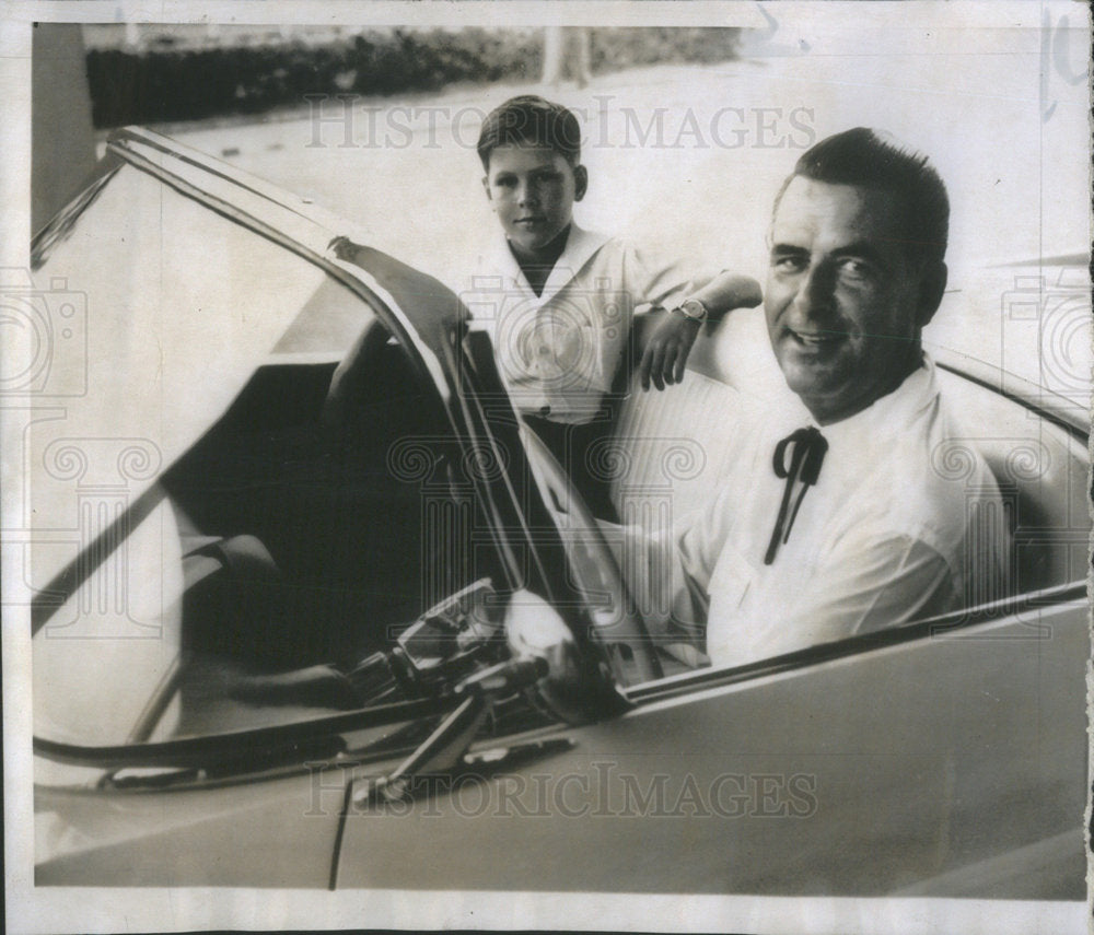 1955 US Ambassador John Peurifoy and His Son Daniel - Historic Images