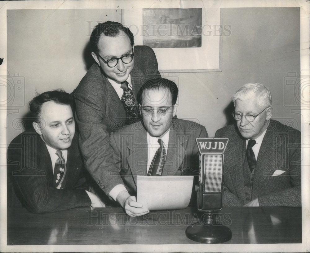 1949 Vets Talk It Over Radio Show WJJD Guests Will Penaff Hutton - Historic Images