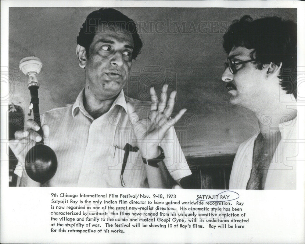 1973 Press Photo Satyajit Ray Bengali Filmmaker. - Historic Images