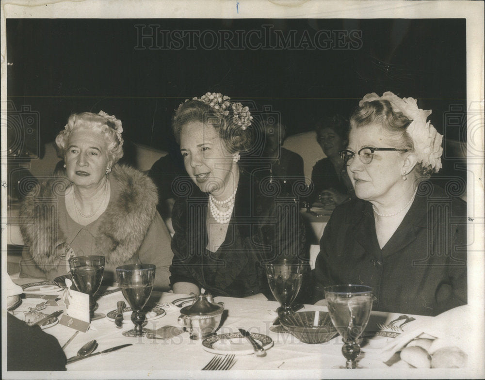 1960 Infanta benefit MrsWalter Mack Mrs Herbert Wheeler Mrs Lomasney - Historic Images