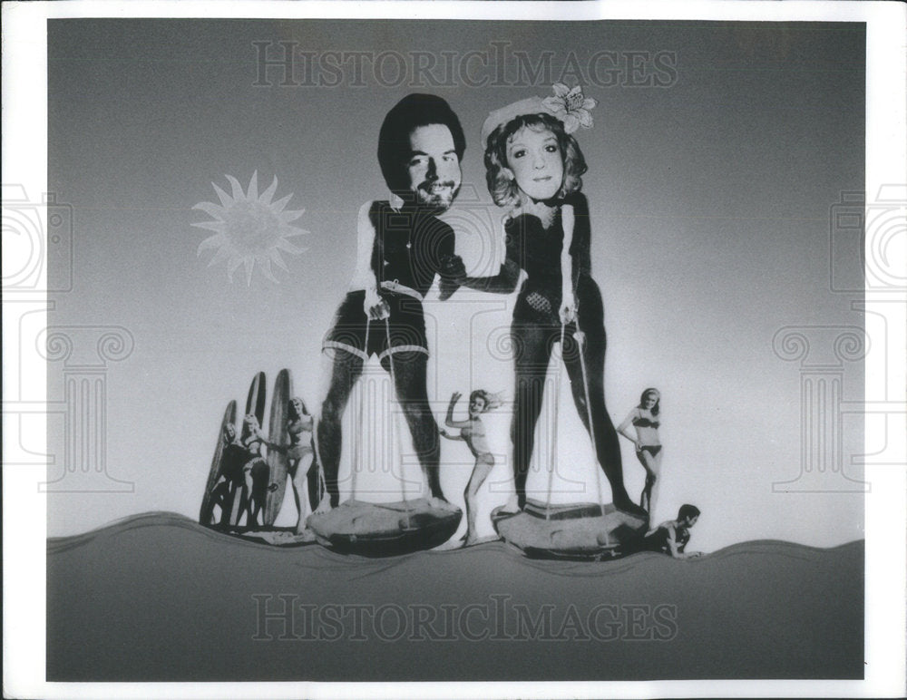 Press Photo Robert Murphy Beth Kaye Promo Snowbusters Television Program - Historic Images