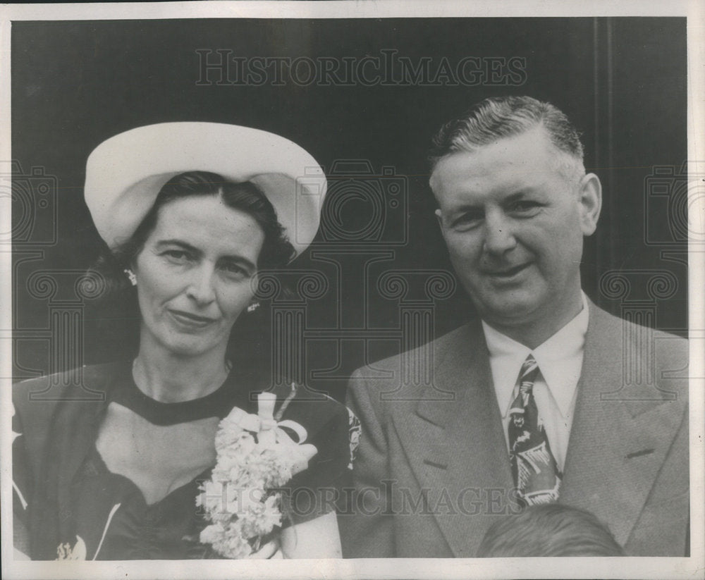 1950 Policeman WM Murphy And Wife  - Historic Images