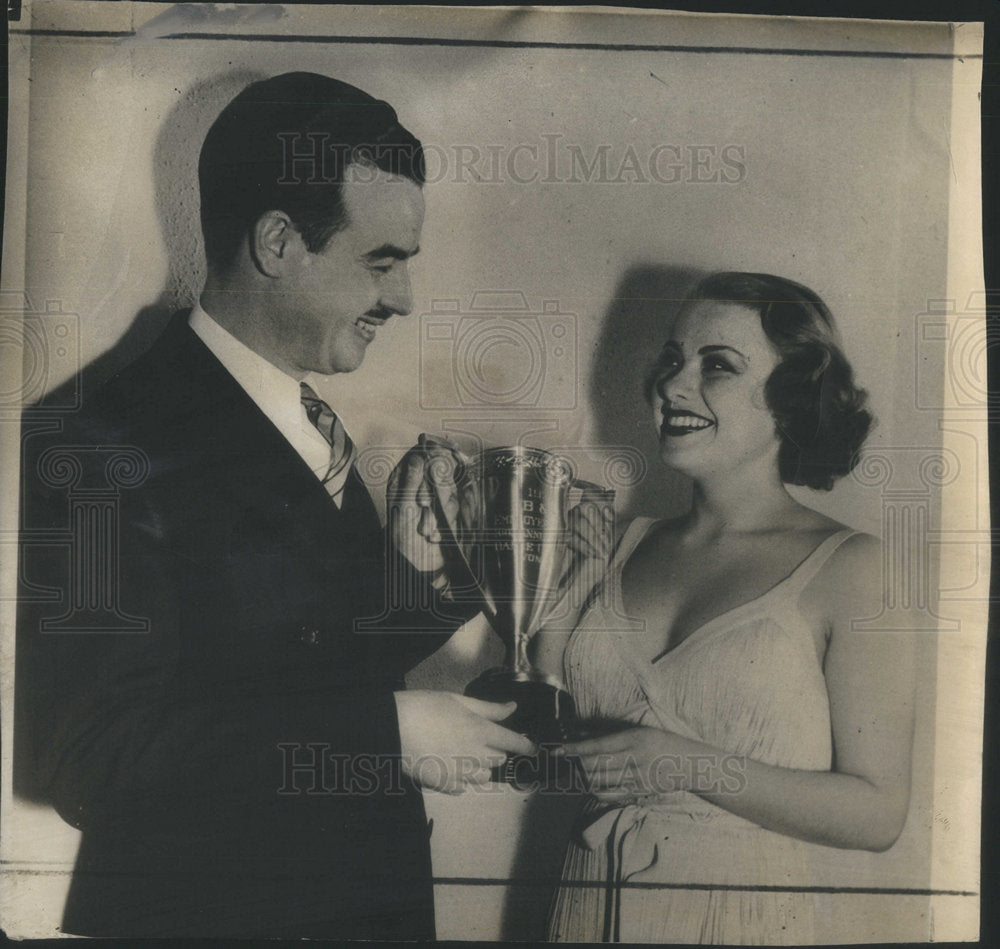 1936 Balaban Katz Employees Club Holiday Ball Dance Contest Trophy - Historic Images