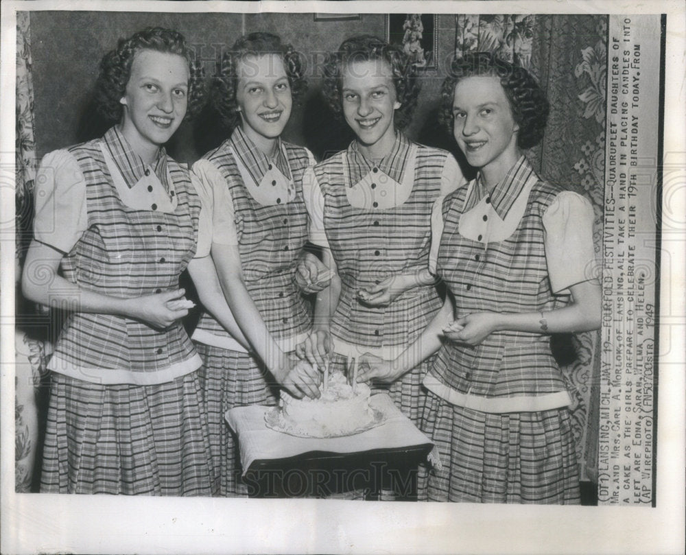 1949 Famous Morlok Quadruplets Birthday Party - Historic Images