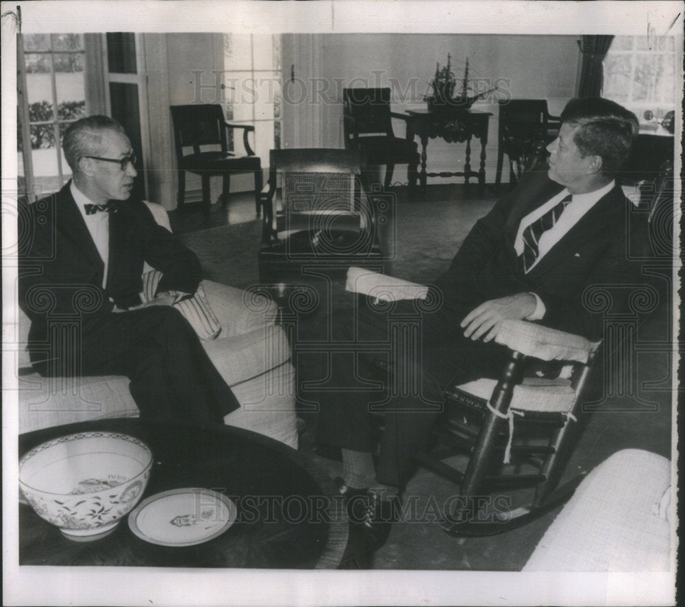 1962 Press Photo John Bartlow Martin, President Kennedy - Historic Images