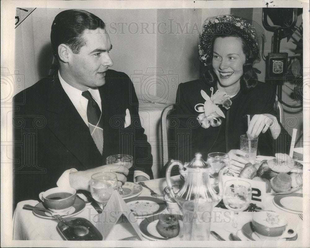 1949 Thomas P. Dowdle Mary Alice Dolan Socialites - Historic Images