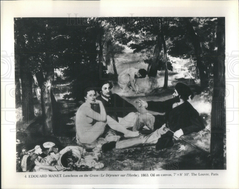 1988 Press Photo Edouardo Manet's Luncheon On The Grass 1863 - Historic Images