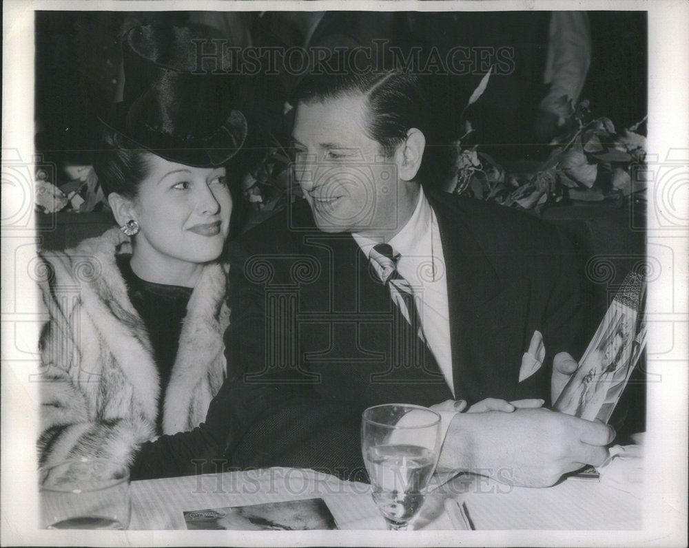 1945 Phil Raffin and wife actress Trudy Marshall - Historic Images