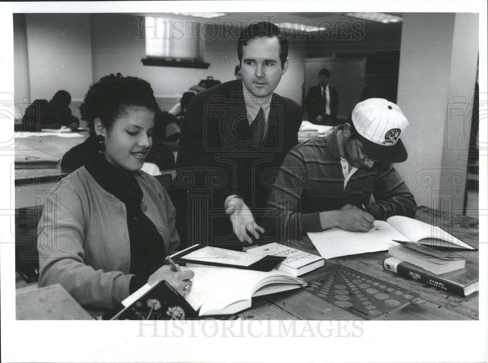 1991 Press Photo Artist Tim Rollins at Columbia College - Historic Images