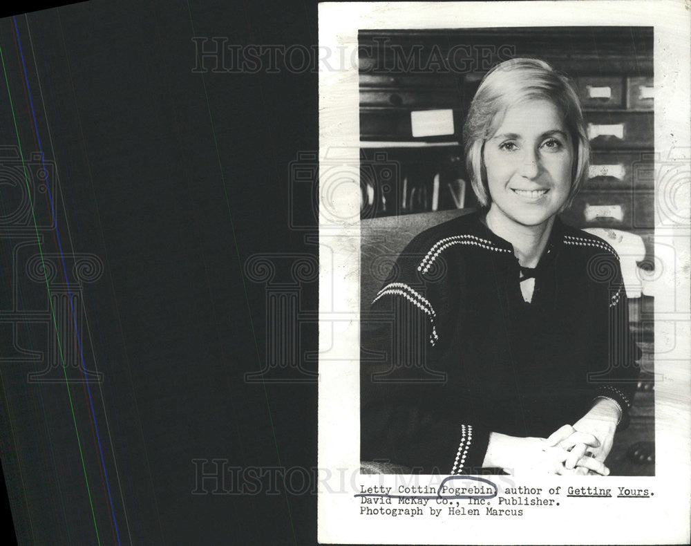 1975 Press Photo Letty Cottin Pogrebin/American Author/Journalist/Feminist - Historic Images