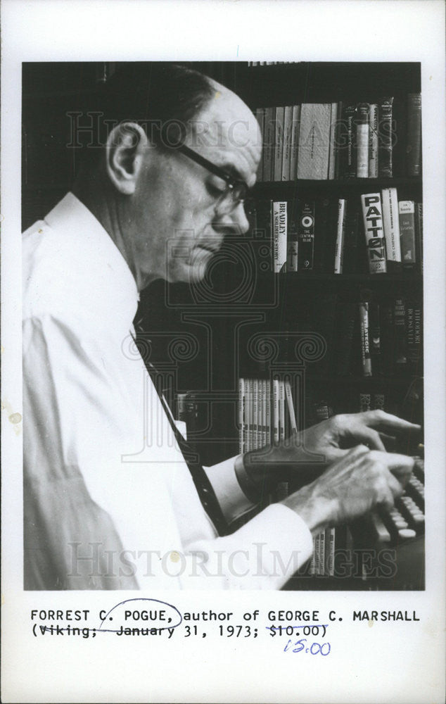 1973 Press Photo Forrest Carlisle Pogue Author &amp; United States Army Historian - Historic Images