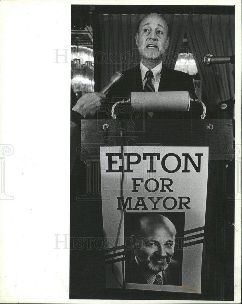 Press Photo Bernard Epton American Illinois State Politician - Historic Images