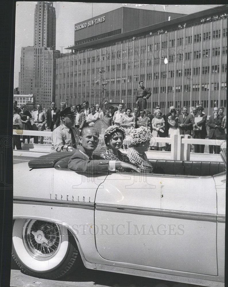 1959 Press Photo Prince Philip, Shirley Stratton And Eleanor Daley In Chicago - Historic Images