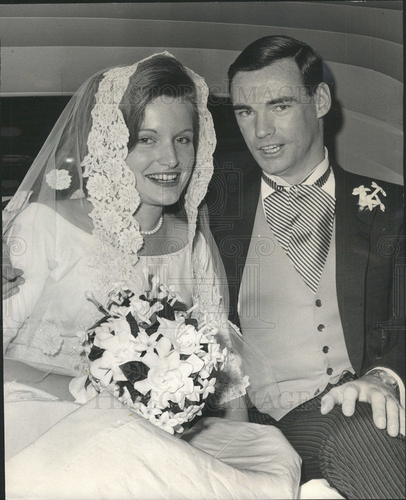 1966 Press Photo Margaret Winston John Rodgers Wedding Faith Hope Charity Church - Historic Images