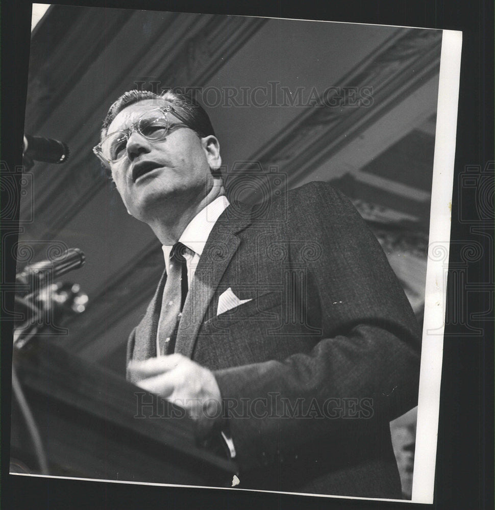 1960 Press Photo New York Governor Nelson A. Rockefeller Republican Platform - Historic Images