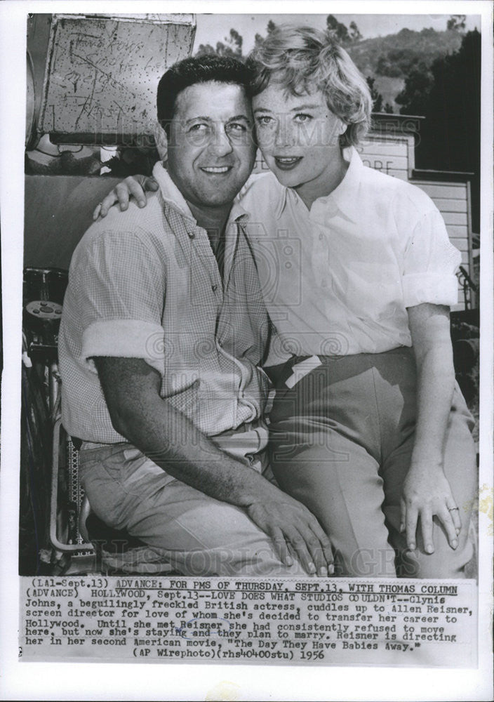 1956 Press Photo Glynis Johns Actress/Dancer/Singer/Allen Reisner/Director - Historic Images