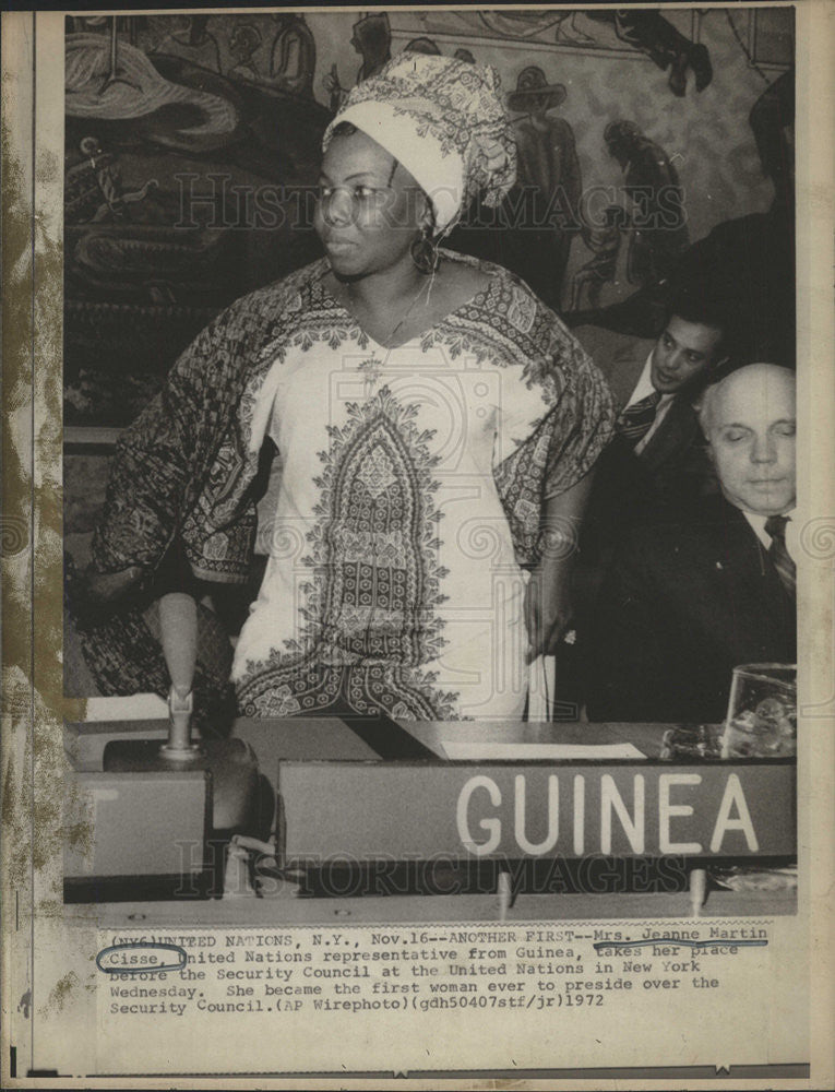 1972 Press Photo Jean Martin Cisse United Nations Guinea - Historic Images