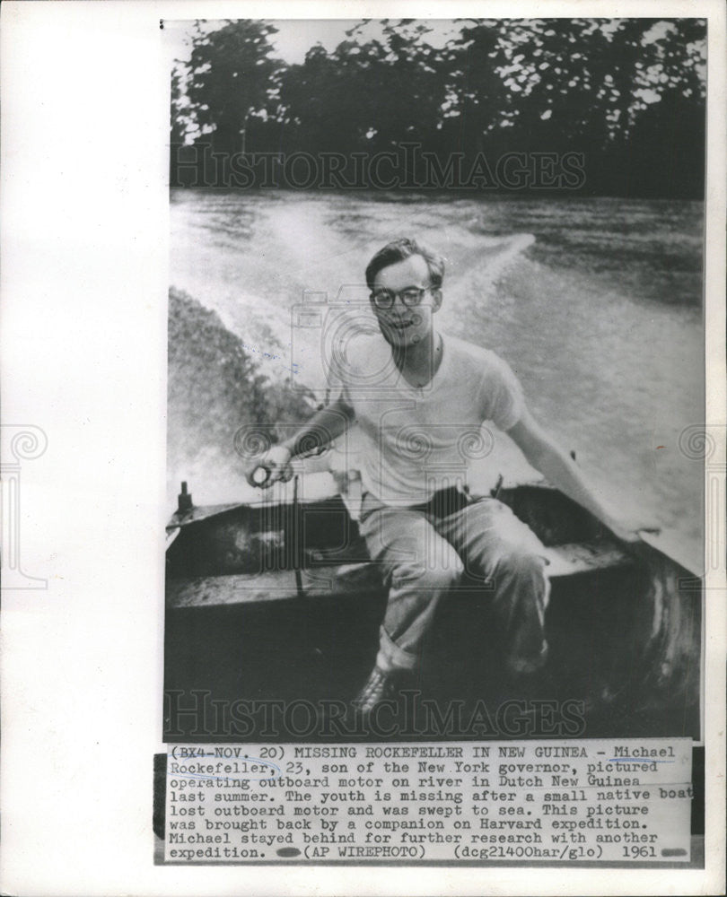 1961 Press Photo Michael Rockerfeller son of  the Governor of New York - Historic Images