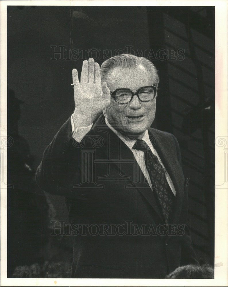 1978 Press Photo Nelson Rockerfeller on the Phil Donahue show - Historic Images