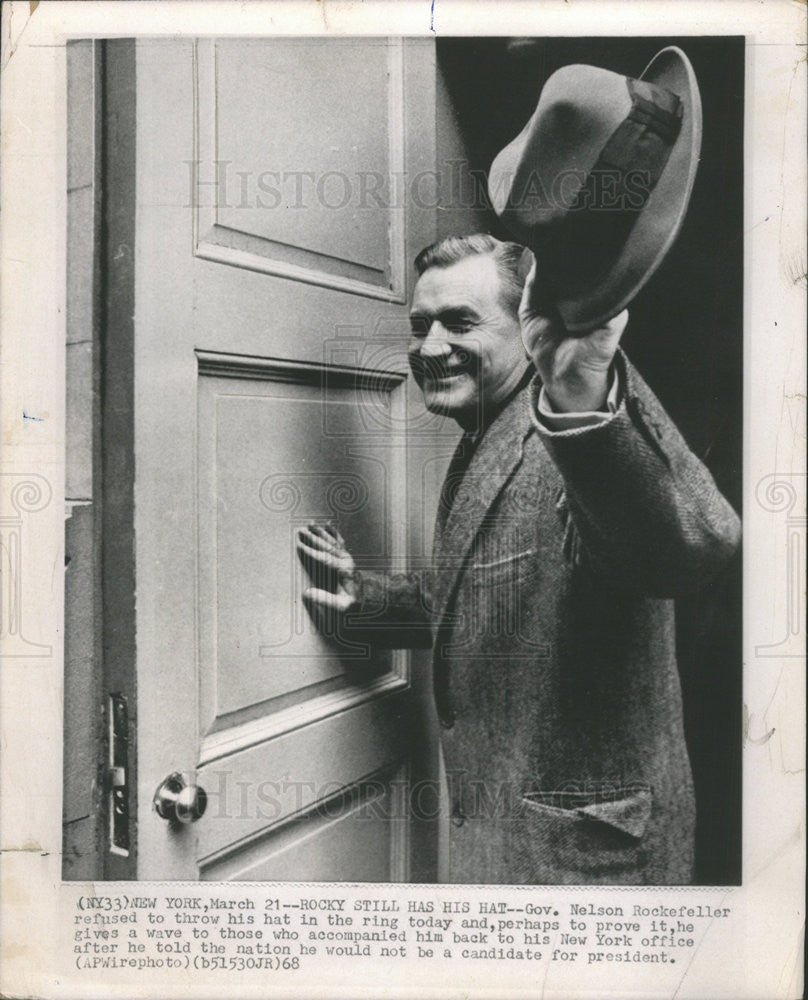 1968 Press Photo Governor Nelson Rockerfeller - Historic Images