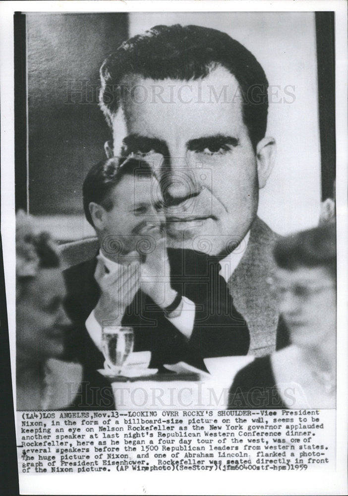 1959 Press Photo NELSON ROCKEFELLER VICE PRESIDENT UNITED STATES NIXON - Historic Images