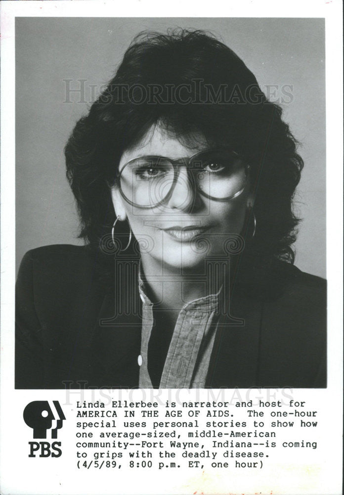 1999 Press Photo host America In The Age Of Aids Linda Ellerbee - Historic Images