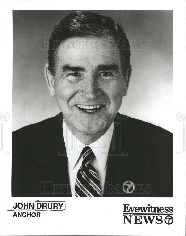 1995 Press Photo John Drury anchor &#39;Eyewitness News&quot; - Historic Images