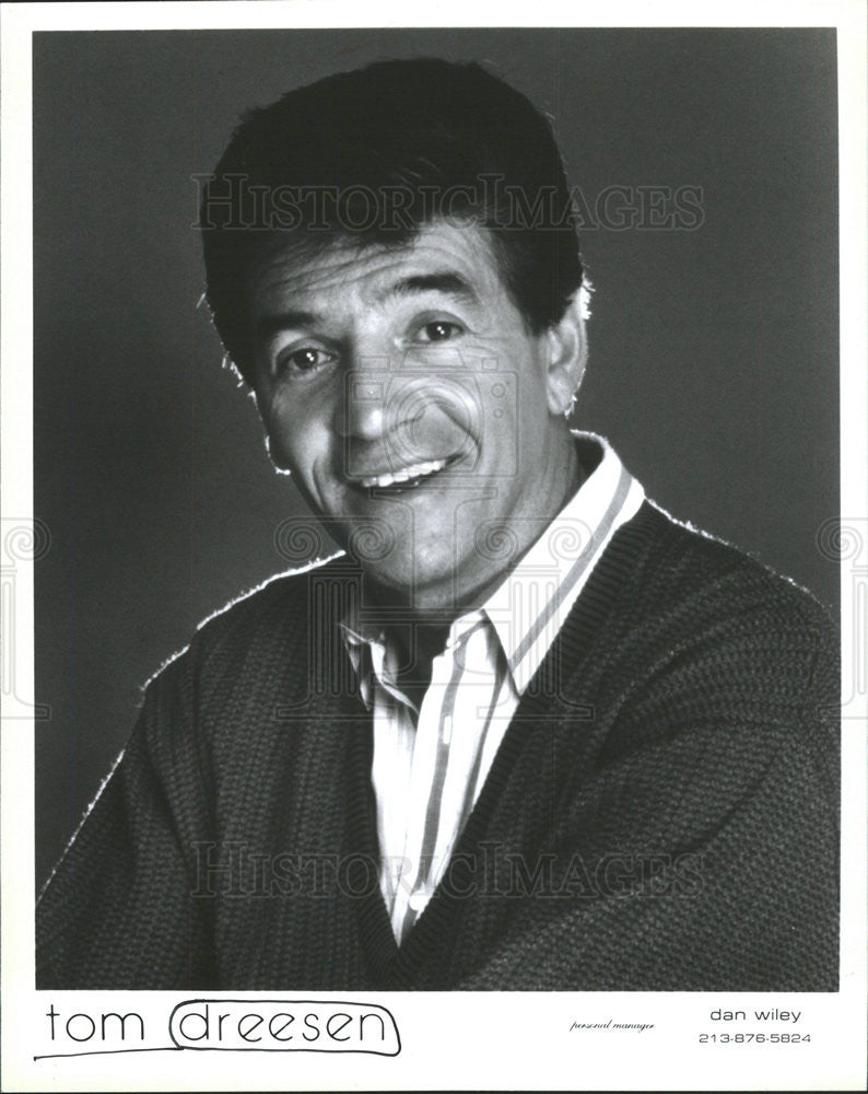 1990 Press Photo Comedian Tom Dreesen - Historic Images