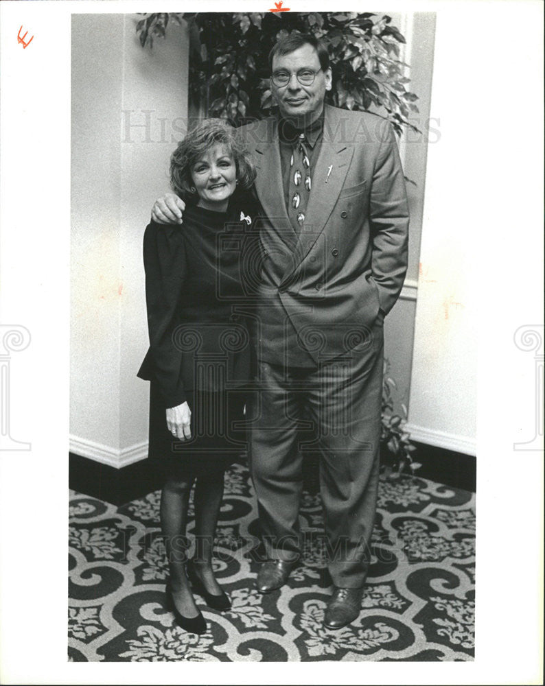 1993 Press Photo Judy Grossman With Larry Drake Of LA Law - Historic Images