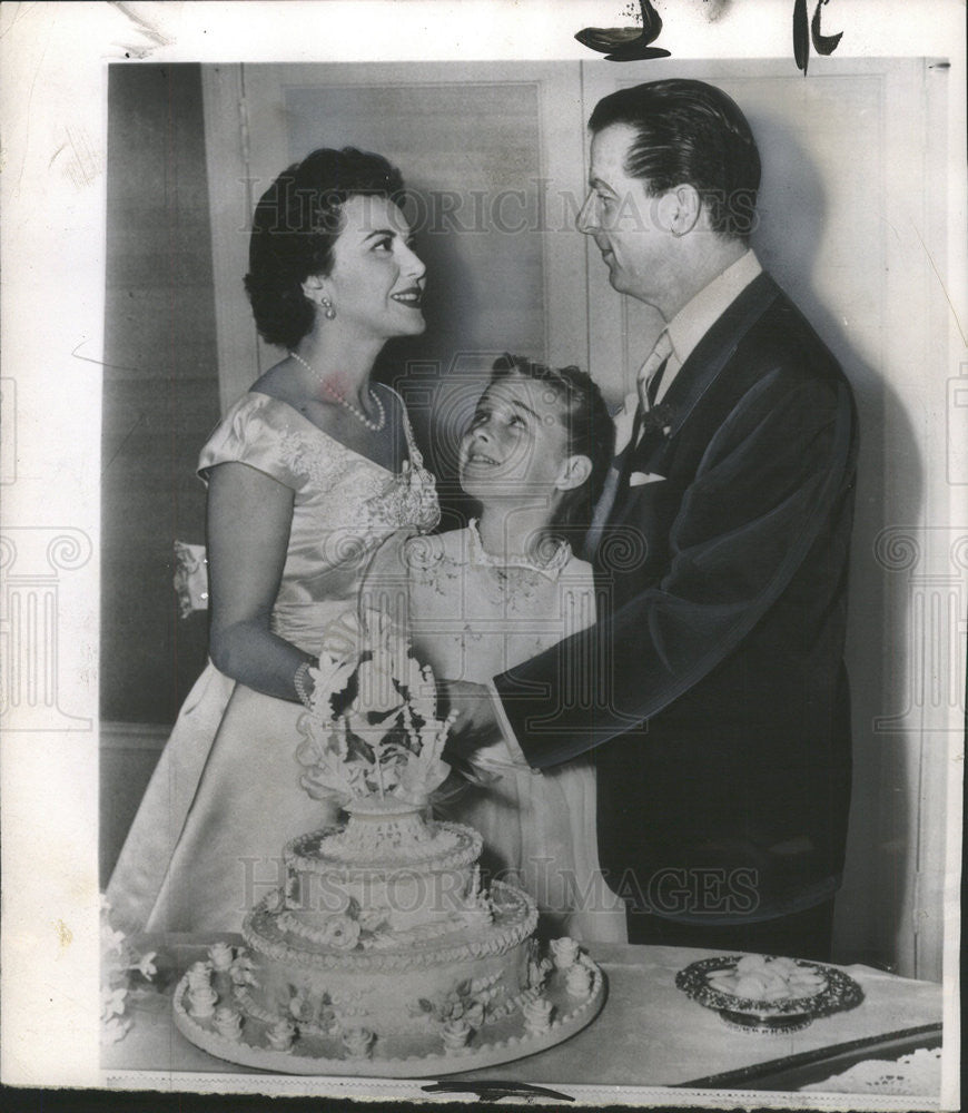 1954 Press Photo WILLIAM DOZIER AMERICAN FILM TELEVISION PRODUCER ANN RUTHERFORD - Historic Images