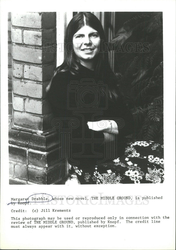 1980 Press Photo Author Margaret Drabble - Historic Images