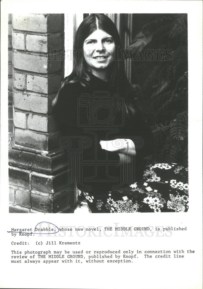 1980 Press Photo Author Margaret Drabble - Historic Images