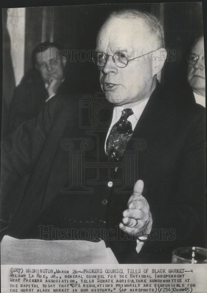 1915 Press Photo Wilbur La Roe General Counsel National Independent Meat Packer - Historic Images