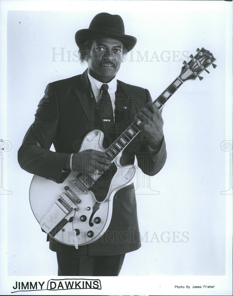 PRESS PHOTO JIMMY DAWKINS AMERICAN GUITARIST SINGER - Historic Images