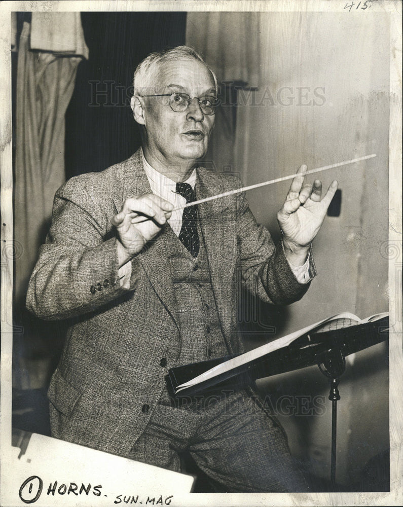 1938 Press Photo Condictor George Dasch with the Chicago Symphony - Historic Images