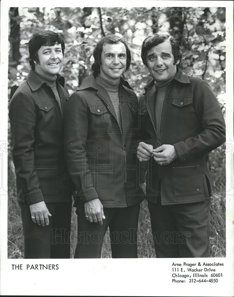 1974 Press Photo THE PARTNERS, Joe Kirchen, Jimmy Smiraglia and Joe Marino - Historic Images