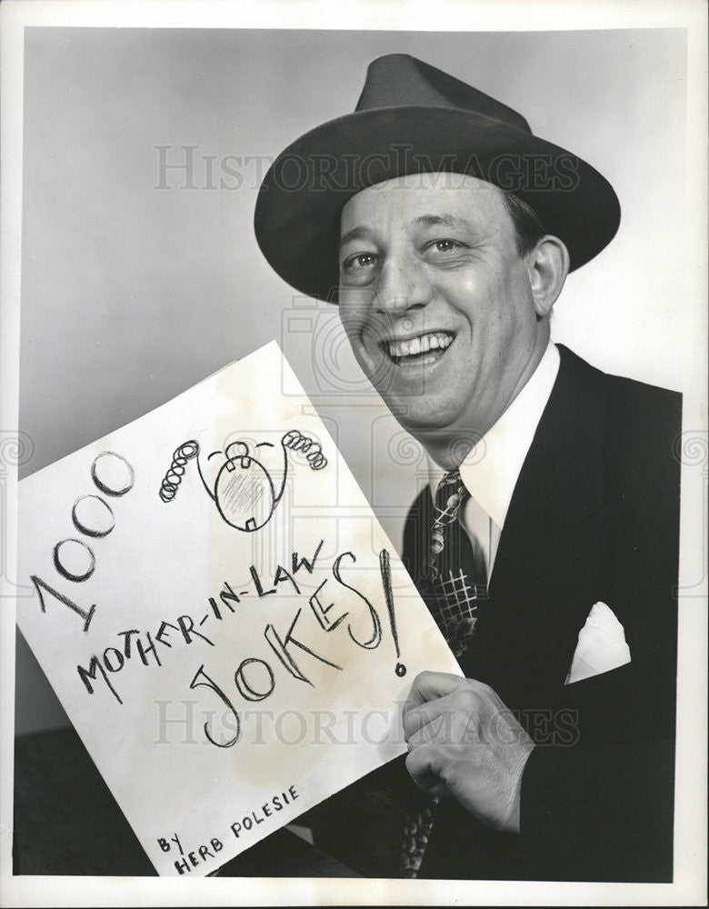 1949 Press Photo Herb Polesie on WGN " Twenty Questions" - Historic Images