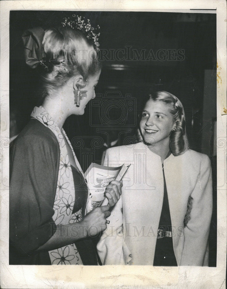 1948 Press Photo Sharman Douglas, daughter of US Ambassador &amp; Mrs. Lewis Douglas - Historic Images