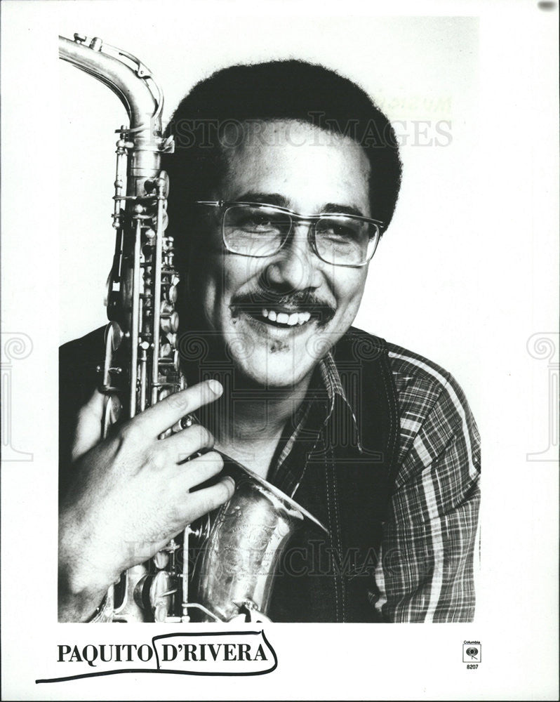 Press Photo Paquito D&#39;Rivera Cuban Latin Jazz Musician Saxophonist - Historic Images