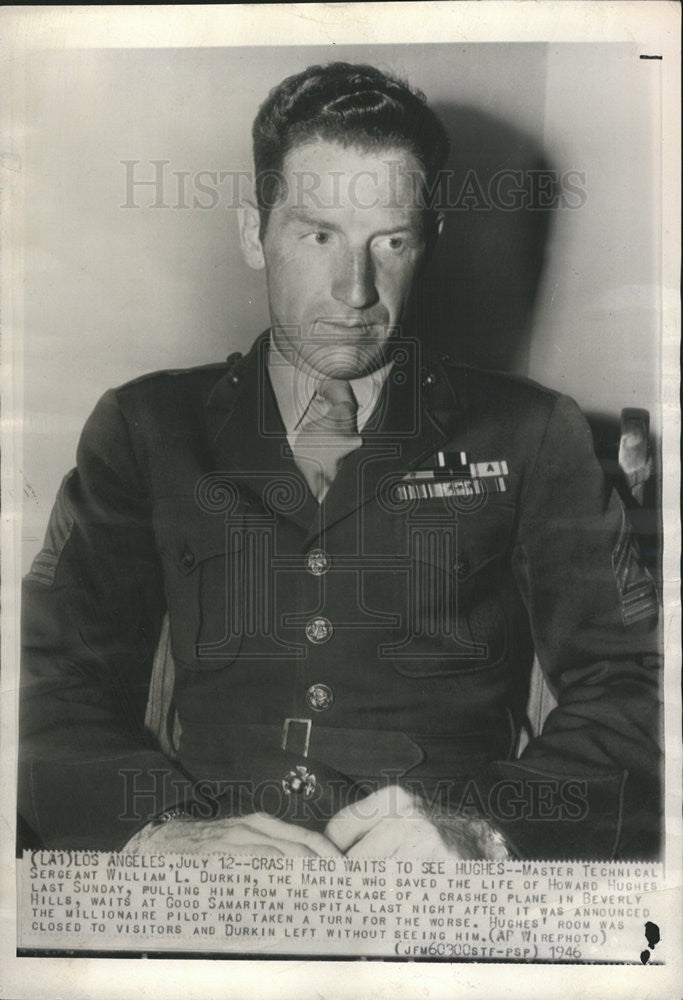 1946 Press Photo Master Technical Sergeant William L Durkin - Historic Images