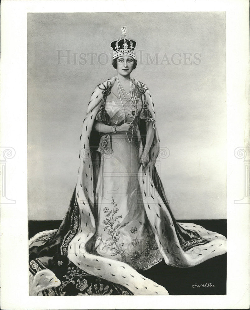 1937 Press Photo Queen Elizabeth British Empire Coronation - Historic Images