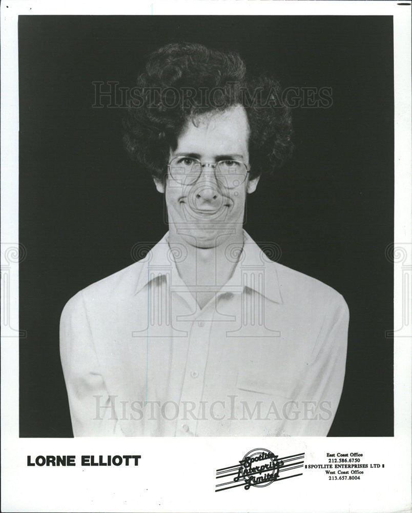 1990 Press Photo Lorne Elliott Canadian Comedian Musician Playwright - Historic Images