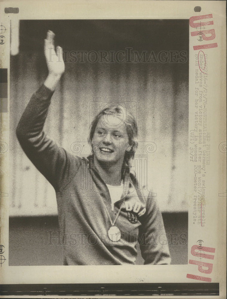 1976 Press Photo Swimmer Kornelia East Germany - Historic Images