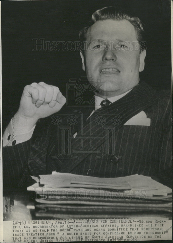 1943 Press Photo Nelson Rockefeller United States New York Politician - Historic Images