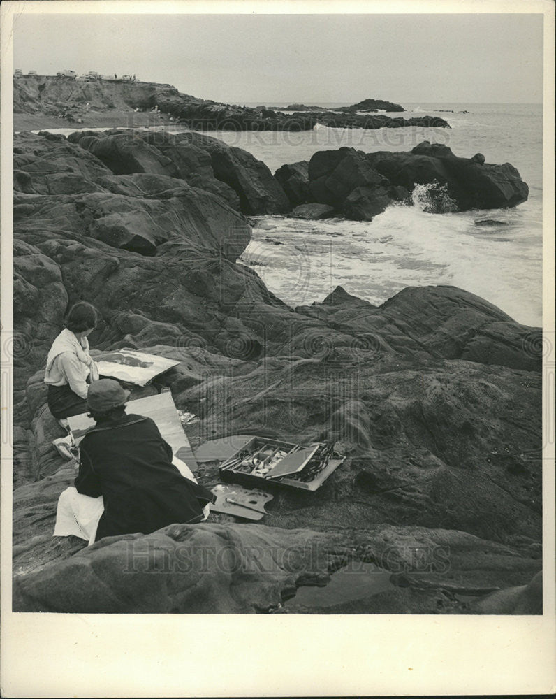 1964 Press Photo Reitzel School Students Sketching - Historic Images